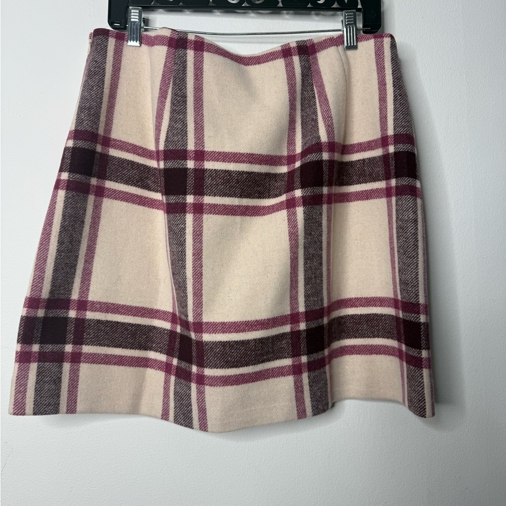 Ann Taylor Pink Plaid Mini Skirt - Picture 2 of 6